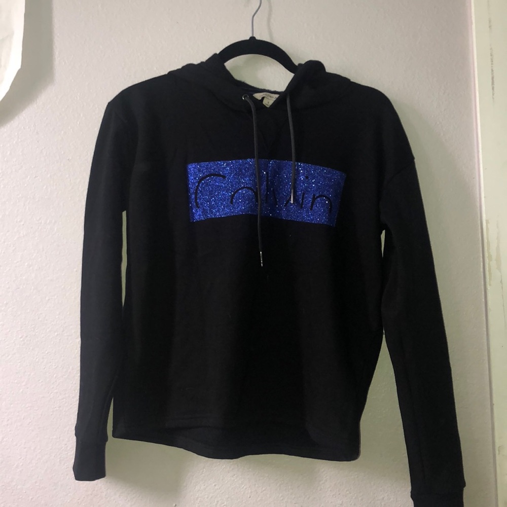 Black n Blue Crop Top